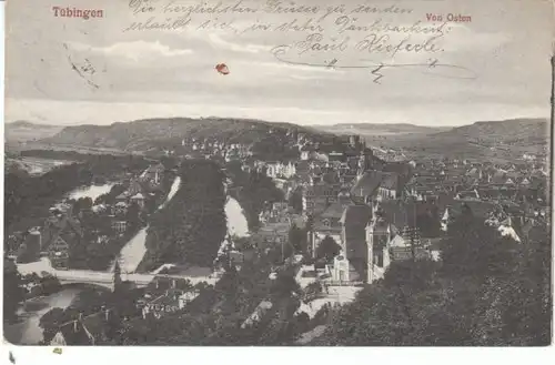 Tübingen Blick über die Stadt feldpgl1917 24.061