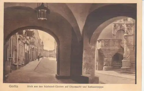 Görlitz Obermarkt Rathaustreppe ngl 84.641
