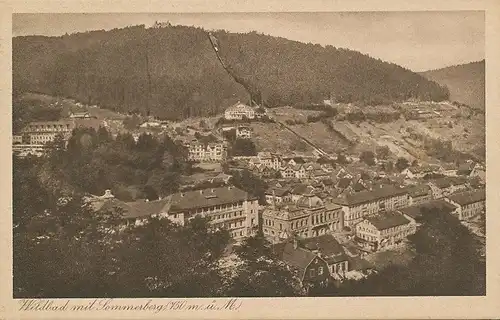 Bad Wildbad Sommerberg und Bergbahn gl1924 133.630