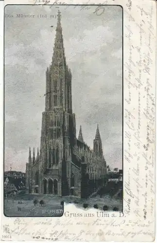 Gruss aus Ulm a.D. Münster gl~1900? 23.516