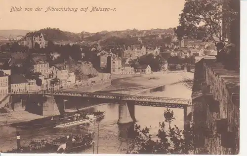 Blick von Albrechtsburg auf Meissen feldpgl1918 84.914