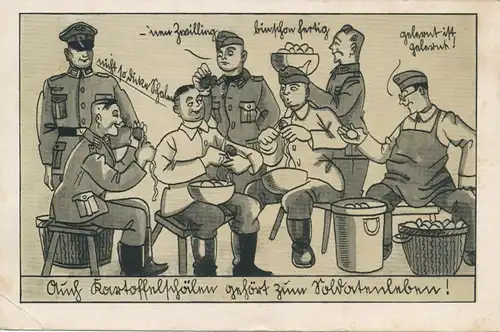 …beim Kartoffelschälen feldpgl1941 106.726