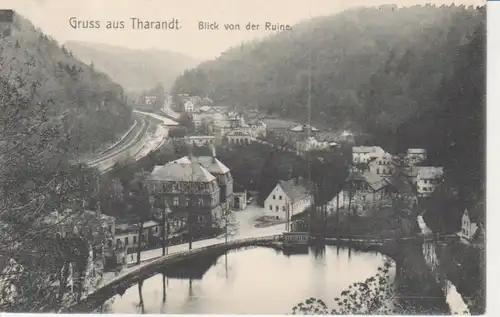 Gruß aus Tharandt Blick von der Ruine gl1908 86.651