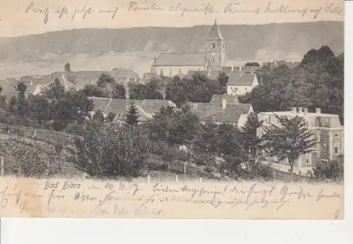 Bad Bibra Stadtpanorama mit Kirche gl1907 92.353