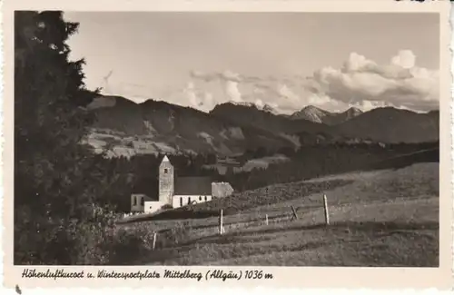 Die Kirche von Mittelberg /Allgäu bahnpgl1938 28.133
