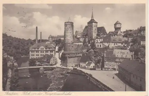 Bautzen Blick von der Kronprinzenbrücke gl1935 85.936