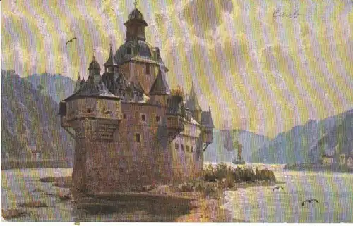 Die Pfalz bei Caub a.Rhein ngl 23.374