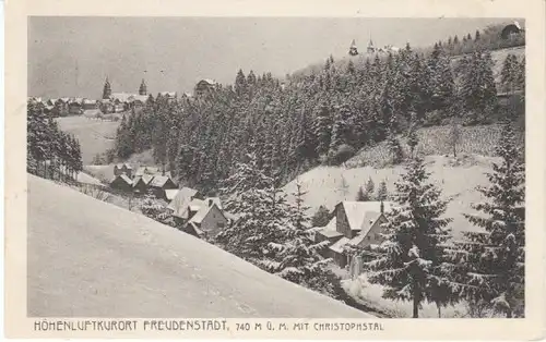 Freudenstadt m.Christophstal im Schnee gl1924 23.739