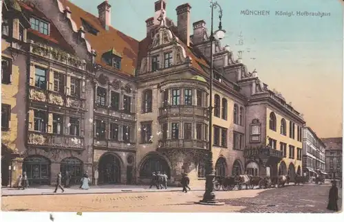 München Kutschen vor'm Kgl.Hofbräuhaus gl1911 24.461