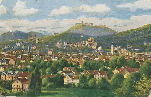 Eisenach Teilansicht mit Wartburg gl1921 111.514