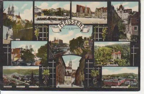 Meissen Teilansichten Burg Dom Schloß gl1920 84.958
