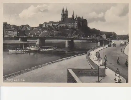 Meissen Kgl. Albrechtsburg und Brücke gl1947 84.997