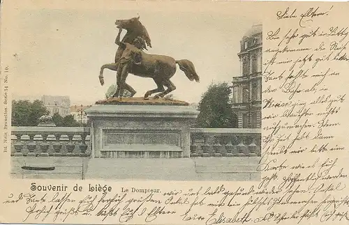 Lüttich Dompteur-Denkmal gl1901 111.054