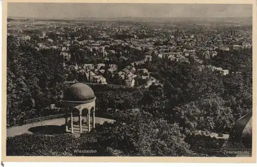 Wiesbaden Blick über die Stadt gl1935 24.714