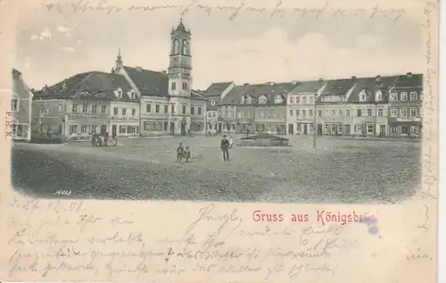 Gruß aus Königsbrück Marktplatz gl1901 85.126