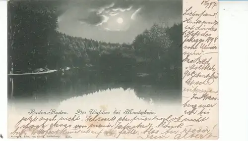 Baden-Baden Mond über dem Waldsee gl1897 25.626