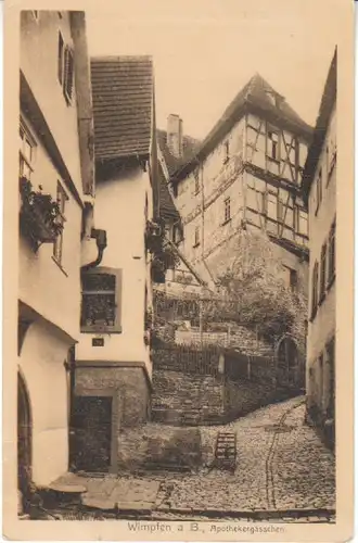 Bad Wimpfen a.N. Apothekergässchen gl1909 25.793