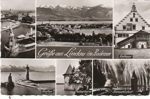 Lindau im Bodensee Mehrbildkarte bahnpgl1963 25.484