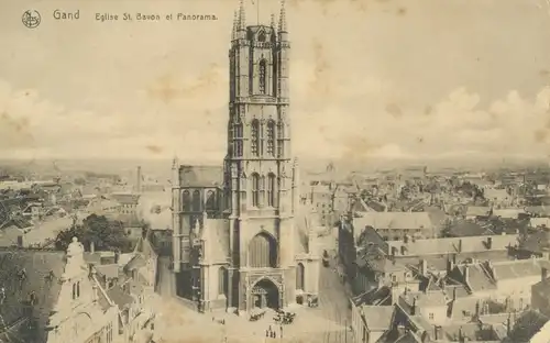 Gand Eglise St. Bavon et Panorama gl1917 108.162