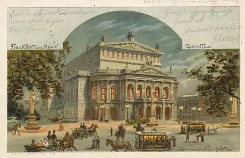 Frankfurt a.M. Opernhaus Künstler-AK gl1899 132.362