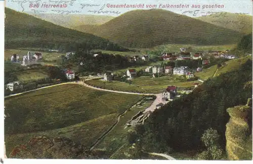 Herrenalb Schwarzw. Blick vom Falkenstein gl1908 25.540