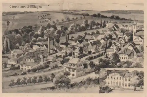 Züttlingen Panorama PERNAT-Karte glca.1915 69.026