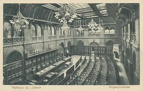 Lübeck Rathaus Bürgerschaftssaal ngl 116.355