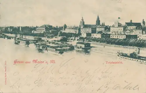 Mainz Totalansicht / Rheinansicht bahnpgl1899 130.692