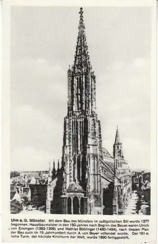 Ulm a.D. Münster mit Kurzhistorie ngl 25.619