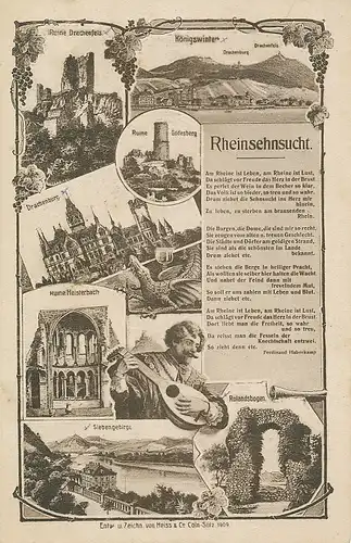Rheinsehnsucht div. Burgen + Ruinen feldpgl1918 111.928