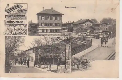 Münsingen Lagereingang Truppenüb.platz gl1915 63.568