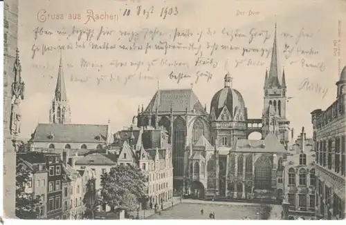 Gruss aus Aachen mit Dom gl1903 24.181