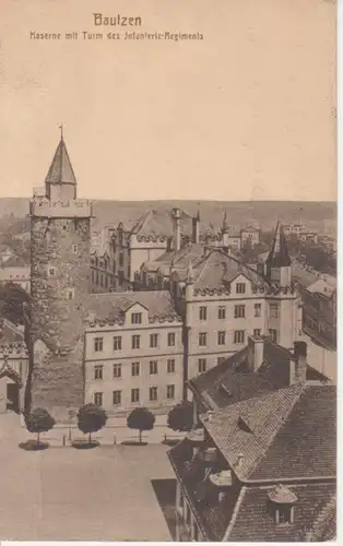 Bautzen Kaserne mit Turm des Inf.Reg. ngl 85.952