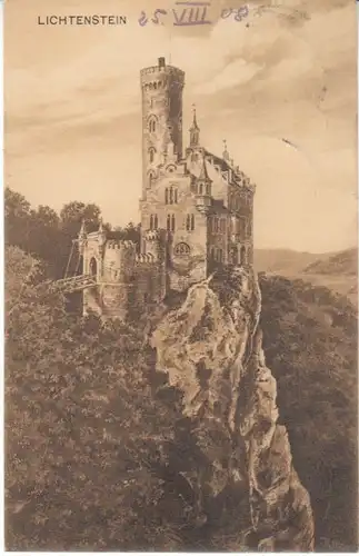 Burg Lichtenstein mit Zugbrücke gl1908 24.422