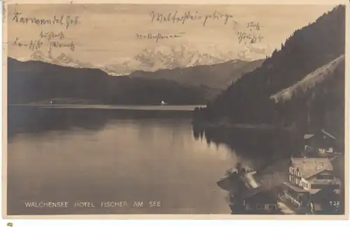 Walchensee m.Hotel Fischer am See gl1925 24.439