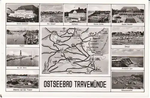 Ostseebad Travemünde Mehrbildkarte ngl 25.118