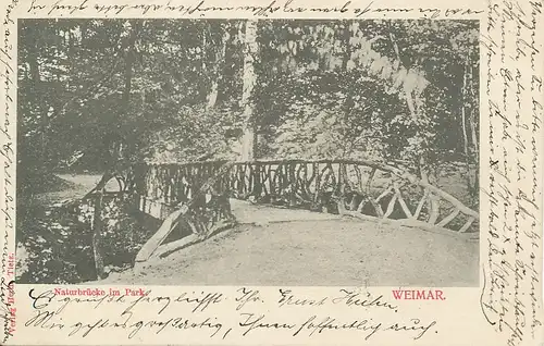 Weimar Naturbrücke im Park gl1903 111.362