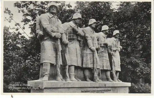 Worms a.Rhein Ehrenmal Inf.Regt.118 feldpgl1940 24.597