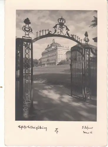 Ludwigsburg Parkeingang zum Schloß Foto-AK ngl 26.279