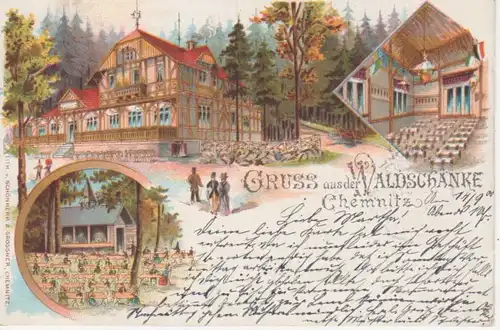 Chemnitz Litho Waldschänke gl1900 86.280