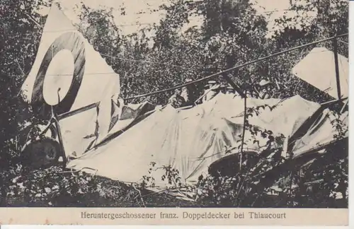 Thiaucourt abgeschoss. Doppeldecker feldpgl1918 201.477