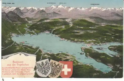 Bodensee aus der Vogelschau gl1913 26.074