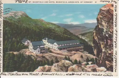 Green Mts. Of Vermont Hotel Mansfield gl1936 204.529