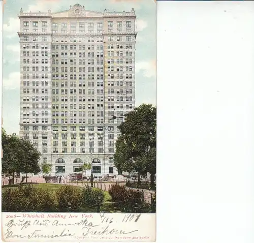 USA New York Whitehall Building gl1907 25.414
