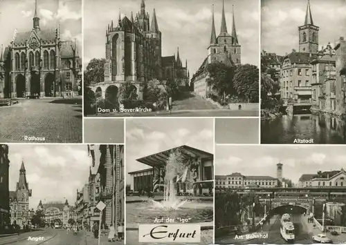 Erfurt Teilansichten Rathaus Anger glca1960 108.095