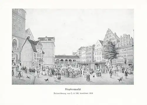 Hamburg Steinzeichnung Hopfenmarkt 115.913