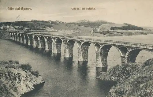 Möhnetal-Sperre Viadukt bei Delecke gl1914 110.774