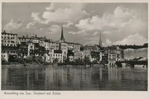 Wasserburg am Inn Innfront mit Brücke ngl 107.969