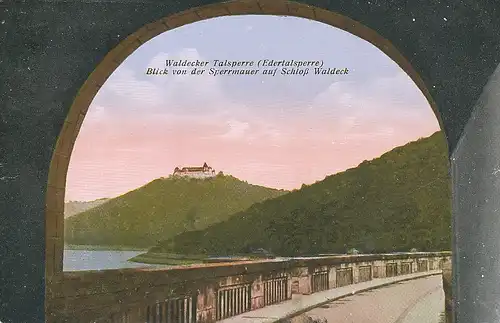 Edertalsperre Blick zum Schloss Waldeck gl1927 110.816