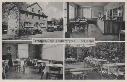 Igersheim Terrassen-Café Tauberbrücke gl1968 93.271